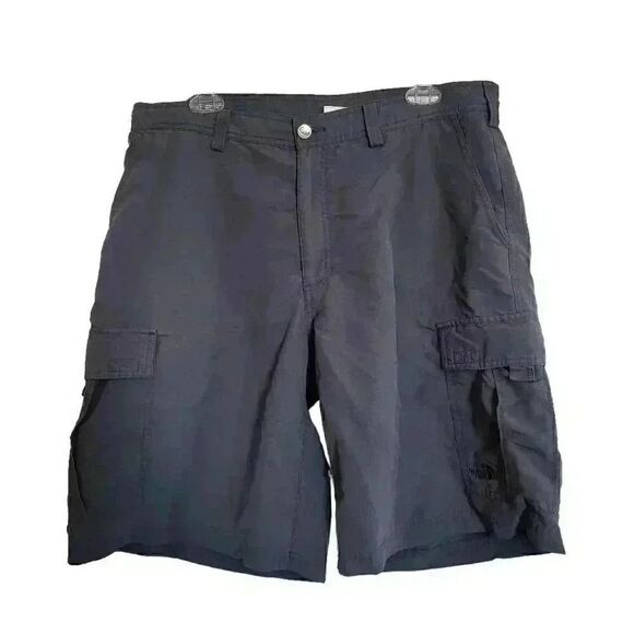 The North Face Men's Charcoal Nylon Cargo Shorts - Picture 2 of 13